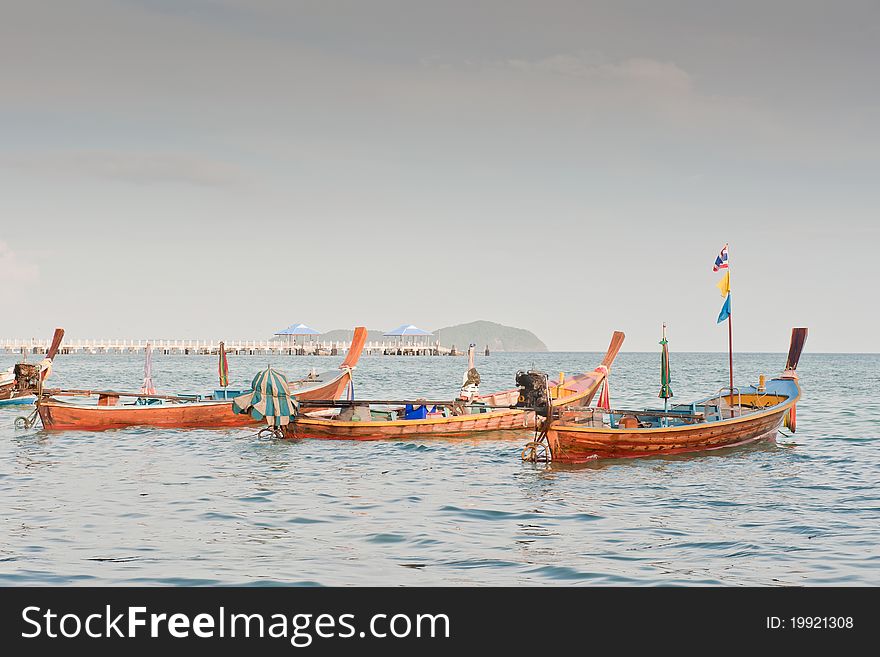 Fishing boats at Rawai Beach In Phuket, Thailand. Fishing boats at Rawai Beach In Phuket, Thailand