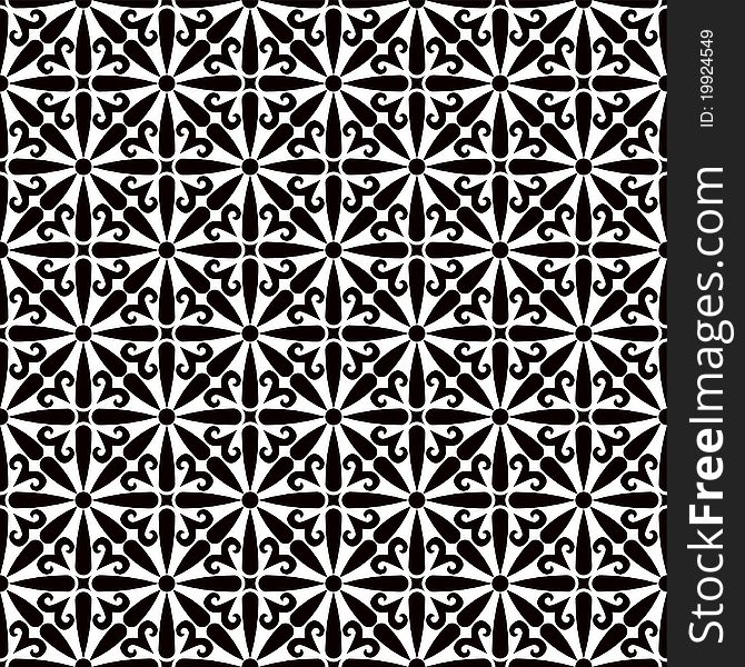 Black White Ornate Texture