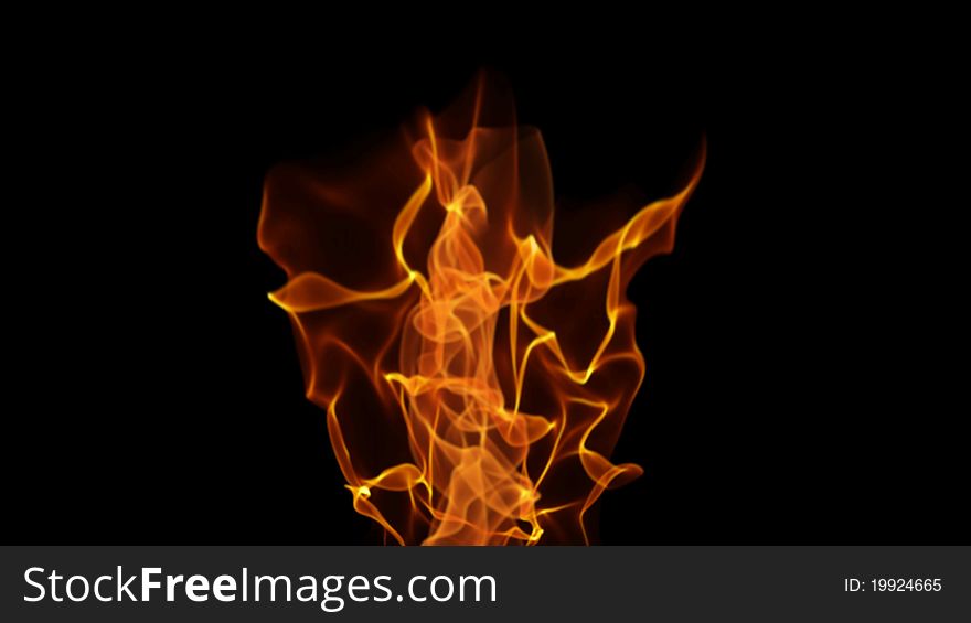 Realistic flame/fire for design background.