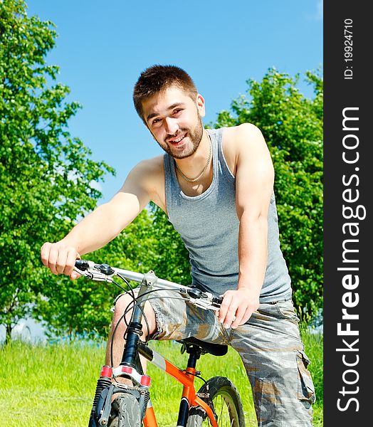 Young man cyclist