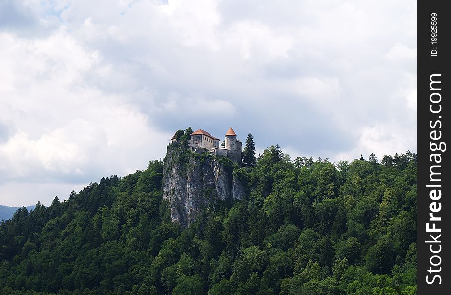 Castle of Bled on a hill, Slovenia