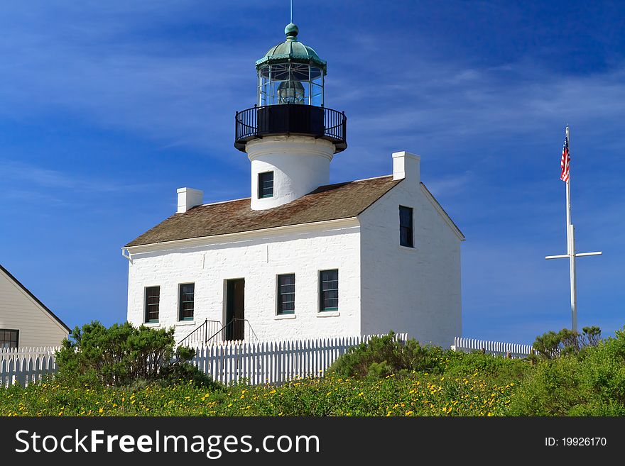 Old Point Loma Lighthouse in San Diego, California