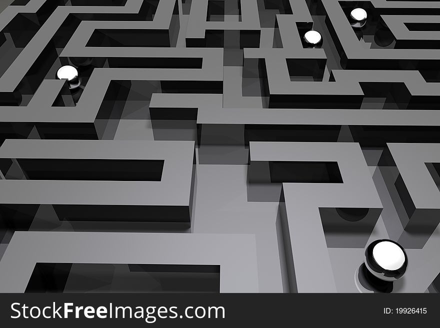 3d render of a labyrinth