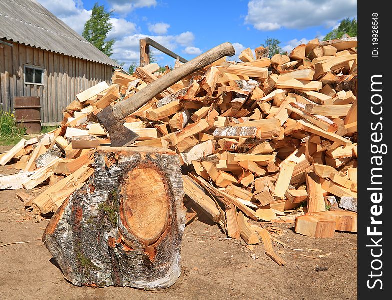 Old wood pile near the Axe. Old wood pile near the Axe