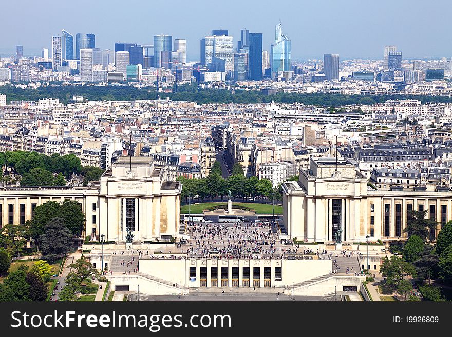 View of Paris from Eiffel Tower. View of Paris from Eiffel Tower