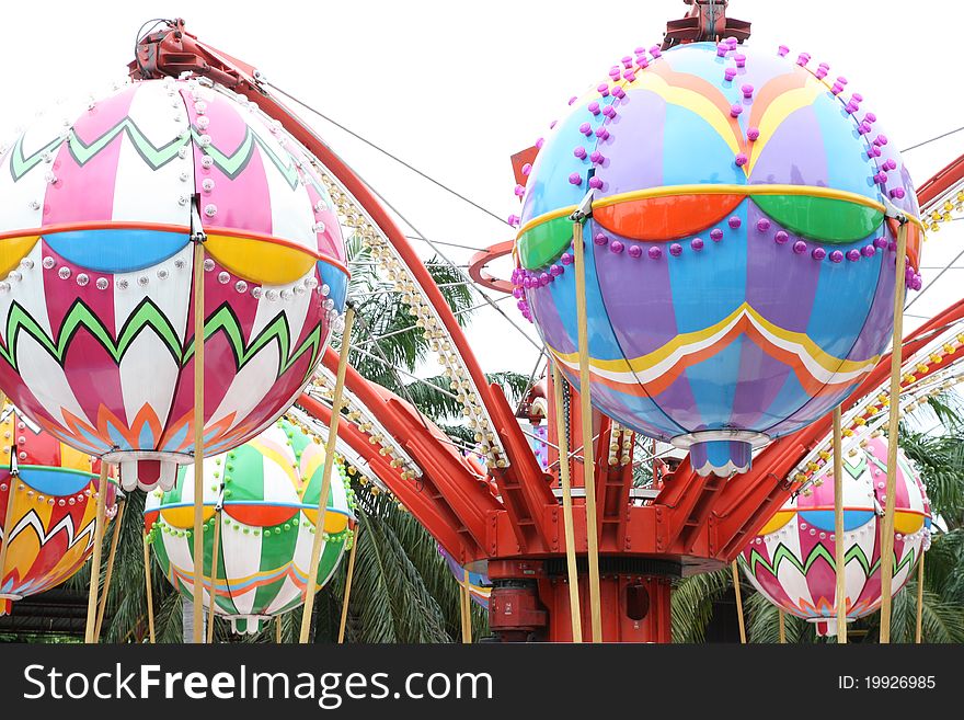 A amusement park as a balloon.