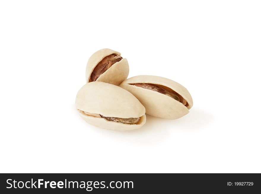 Pistachio nuts Isolated on a white background