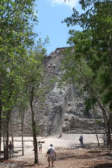 Climbing Nohoch Mul, Coba, Mexico Stock Photos Climbing Nohoch Mul, Coba, Mexico Stock Photos