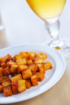 Salt Rusks And Beer Royalty Free Stock Image Salt Rusks And Beer Royalty Free Stock Image