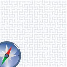 Compass On Arrows Background Stock Image