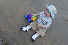 Little Boy With Toy Stock Photography
