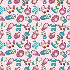 Seamless Baby Toy Pattern Stock Images
