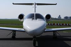Front Part Of Light Business Jet Stock Image