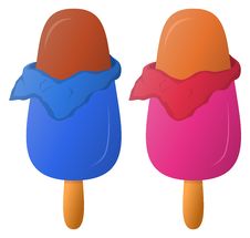 Chocolate Ice Cream On Stick Royalty Free Stock Photography Chocolate Ice Cream On Stick Royalty Free Stock Photography