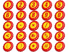 Set Of Numbers And Signs Stock Image Set Of Numbers And Signs Stock Image