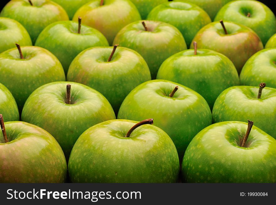 Green apples - a full frame