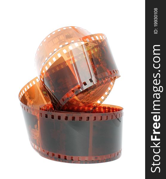 Filmstrip on the white background