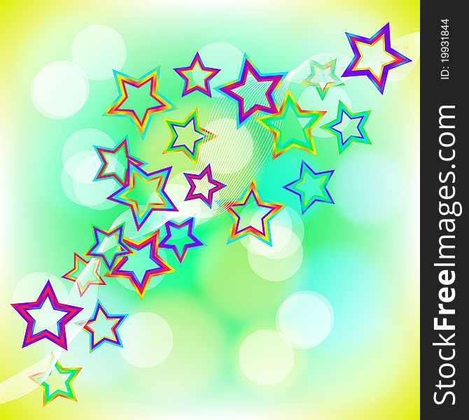 Abstract background with stars. Vector illustration.