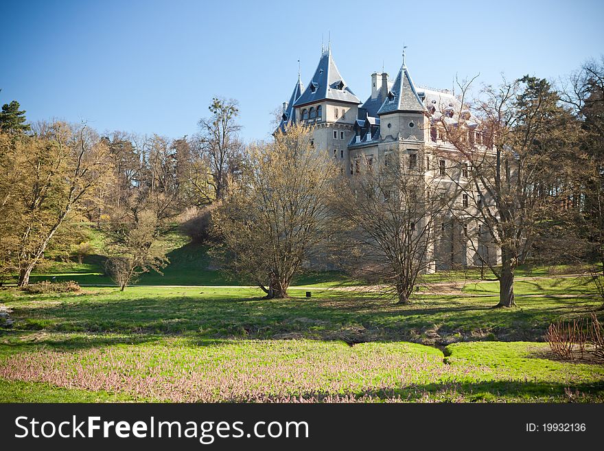 French Renaissance style castle in Goluchow, Poland