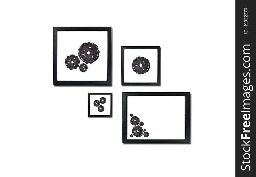 Photo frames isolated against a white background