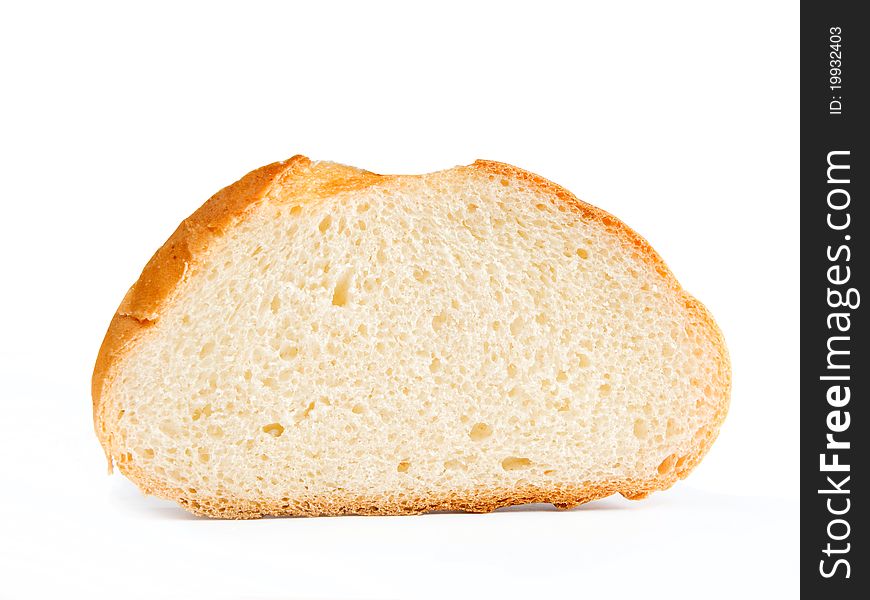 White bread isolated on a white background