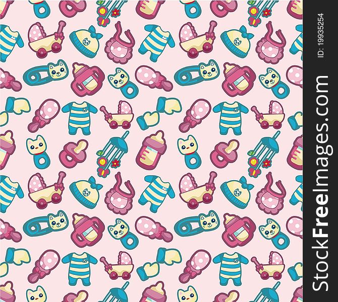 Seamless Baby Toy Pattern