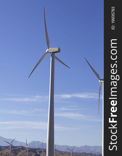 Wind Turbines on Alternative energy wind farm