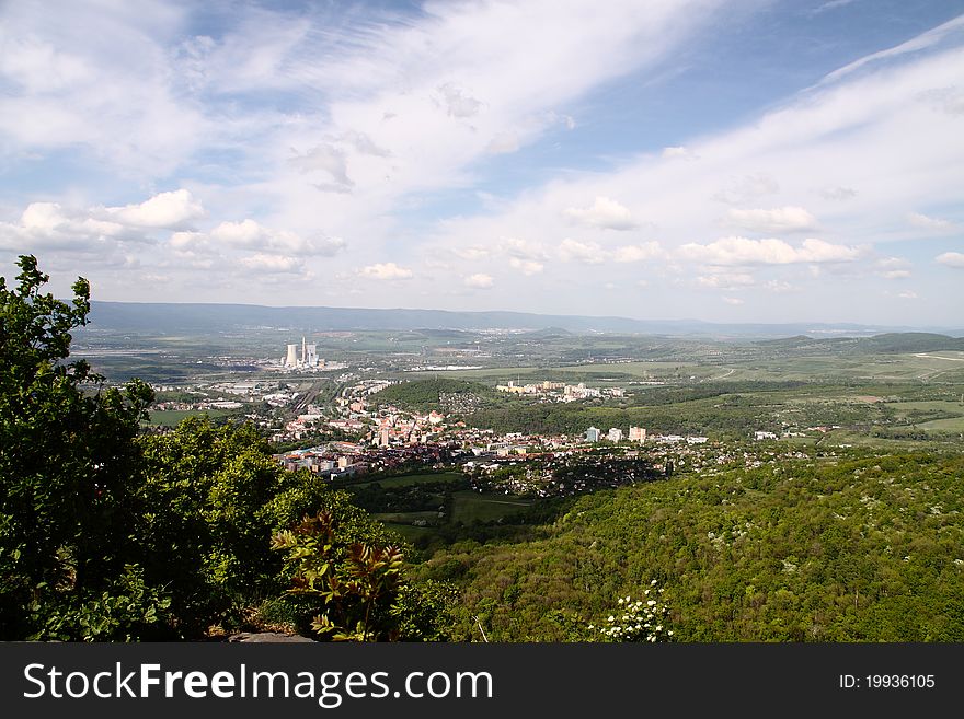 Northen Bohemia industrial city top view. Northen Bohemia industrial city top view