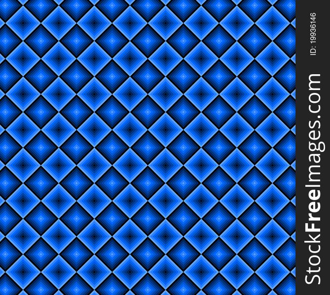 Retro pattern with many blue squares. Retro pattern with many blue squares.