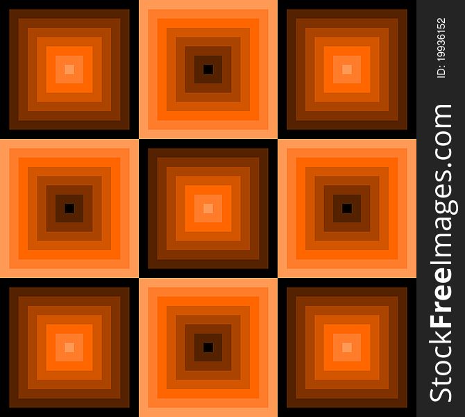 Retro pattern with many brown squares. Retro pattern with many brown squares.