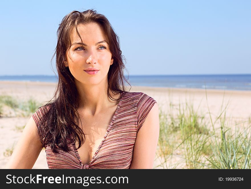 Woman  On A Beach.
