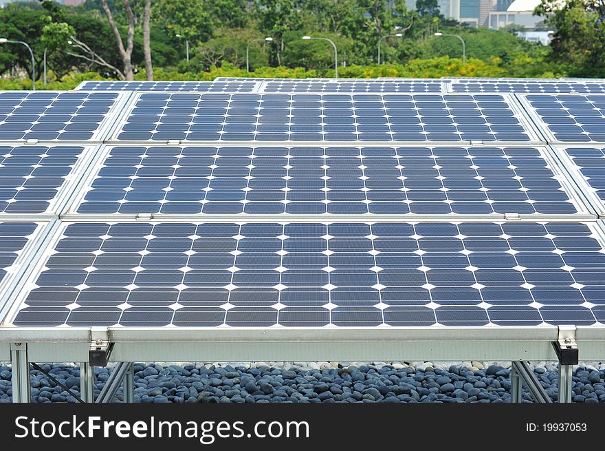 Outdoor Solar Cell Panel Installation
