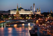 Russia, Moscow, Night View Stock Photography Russia, Moscow, Night View Stock Photography