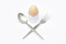 Spoon And The Egg. Stock Image
