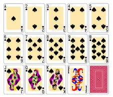 Playing Cards - Spades Stock Image