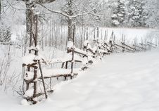 Winter Fence. Stock Photo Winter Fence. Stock Photo