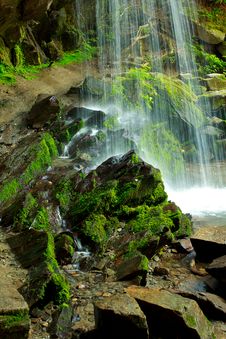 Base Of A Waterfall Royalty Free Stock Photos Base Of A Waterfall Royalty Free Stock Photos