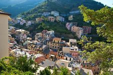 Riomaggiore Hillside Royalty Free Stock Image Riomaggiore Hillside Royalty Free Stock Image
