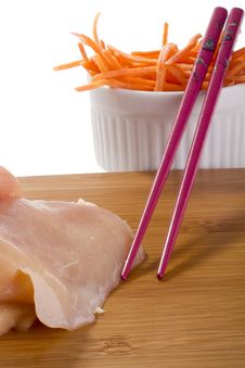 Chicken And Carrots Royalty Free Stock Images Chicken And Carrots Royalty Free Stock Images