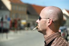 Young Man With Cigarette Royalty Free Stock Photo Young Man With Cigarette Royalty Free Stock Photo