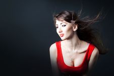 Young Sexy Woman In A Red Dress Stock Photo Young Sexy Woman In A Red Dress Stock Photo