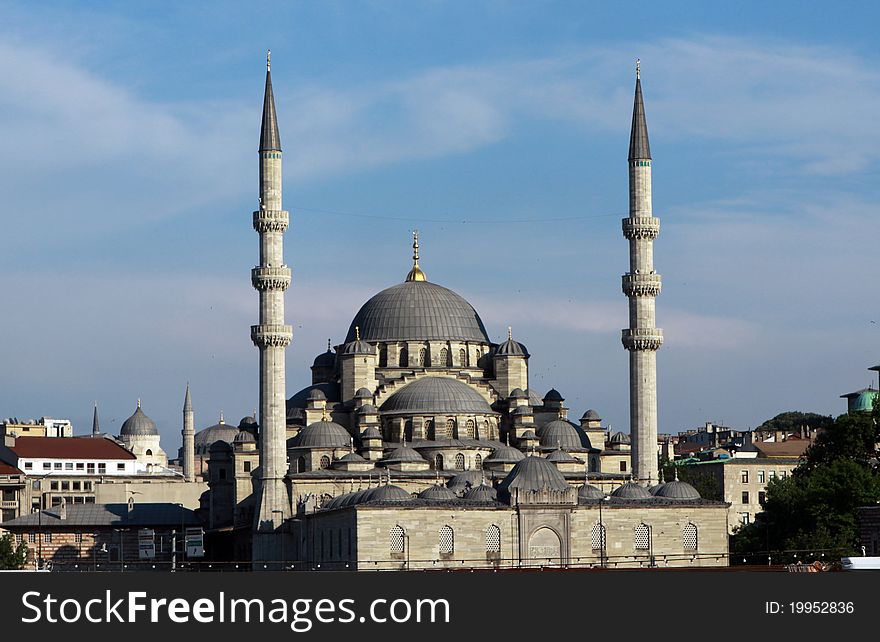 A view of Eminonu Mosque in istanbul.