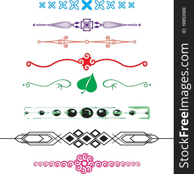 Different patterns of decorative borders