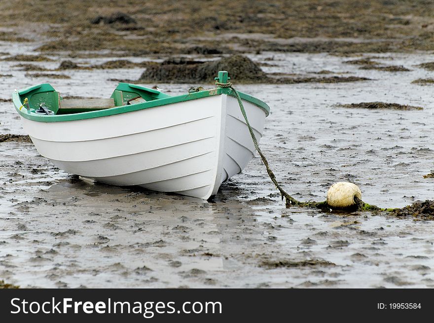 Empty rowboat at Western Ireland. Empty rowboat at Western Ireland