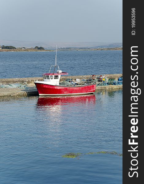 View of Rounsdtone harbour fishing boats. View of Rounsdtone harbour fishing boats