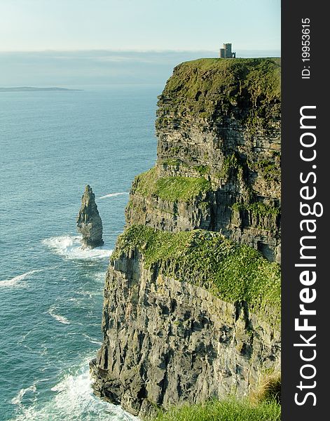 View of the cliffs on the west coast of Ireland. View of the cliffs on the west coast of Ireland