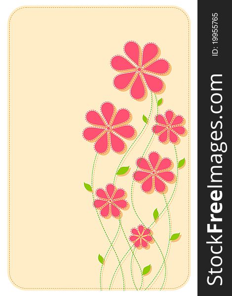 Illustration of colorful flower on abstract background. Illustration of colorful flower on abstract background