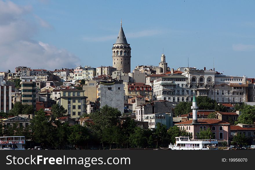 A view of Galata Tower in istanbul, Turkey. A view of Galata Tower in istanbul, Turkey.
