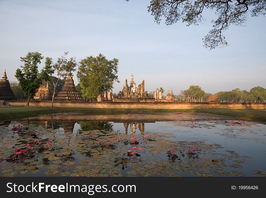 Ancient temple at Sukhothai historical park