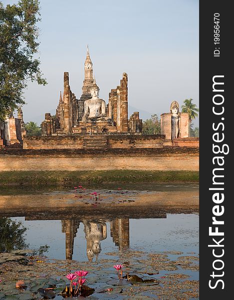 Ancient temple at Sukhothai historical park Sukhothai province Thailand